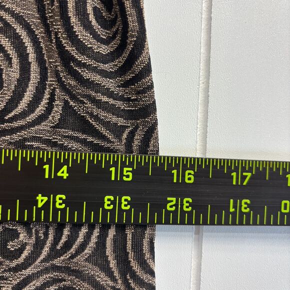 Vintage Van Tisse Womens Swirly Abstract Artsy Midi Dress Size L Stretchy 90s - Picture 6 of 6